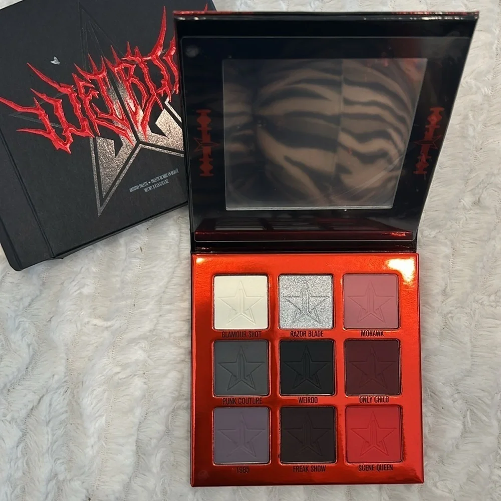 Jeffree Star cosmetics, weirdo, artistry, eyeshadow, palette new inbox 9 colors